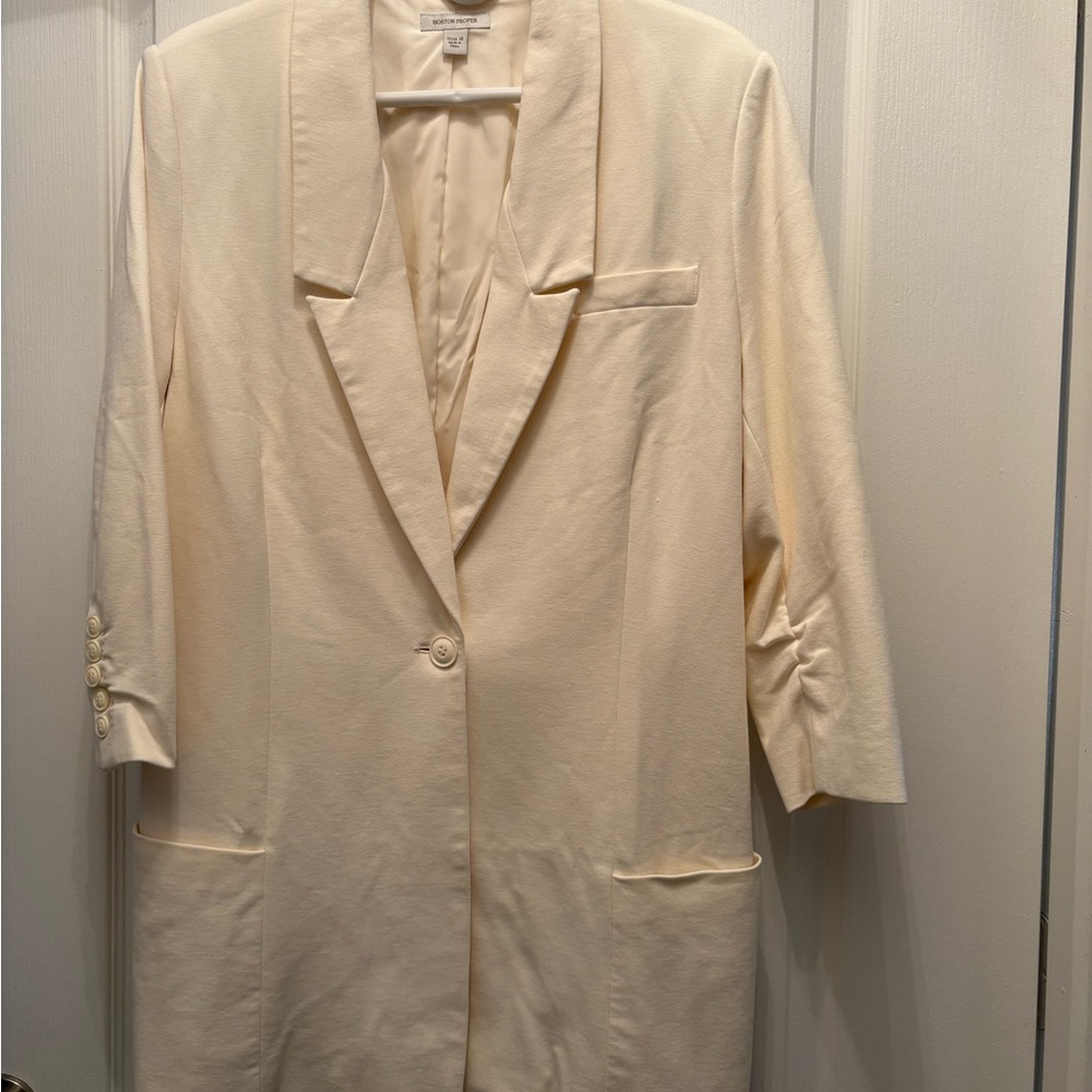 Boston Proper Cream Blazer